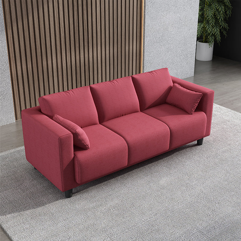 Linen Square Arm Modern Sofa with Slipcovered for Living Room and Apartment