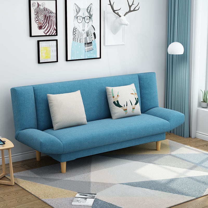 Convertible Cotton Blend Settee Loveseat 2-seater Armless Settee