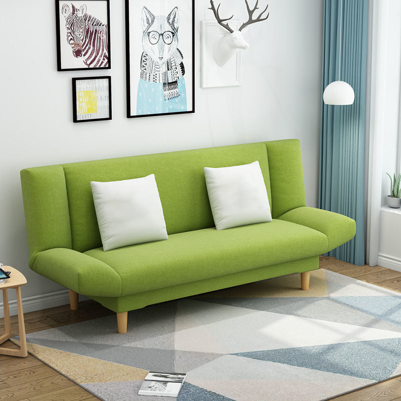 Convertible Cotton Blend Settee Loveseat 2-seater Armless Settee