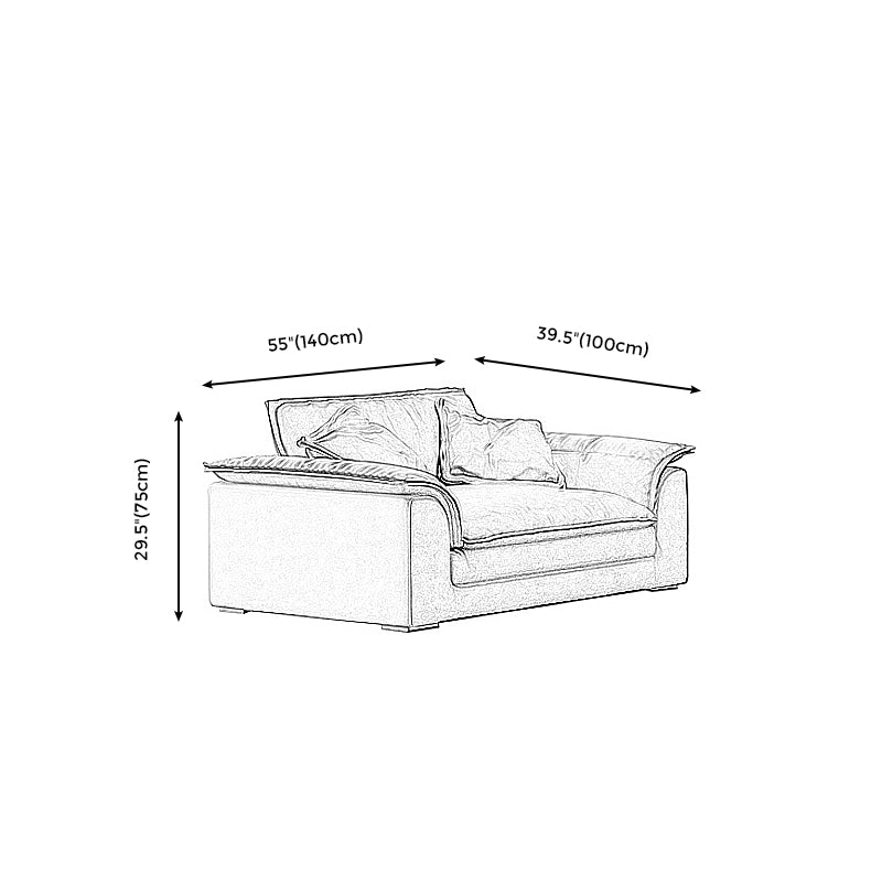 29.53" H Modern Square Arm Sofa with Multiple Cushion Seat for Living Room,Apartment