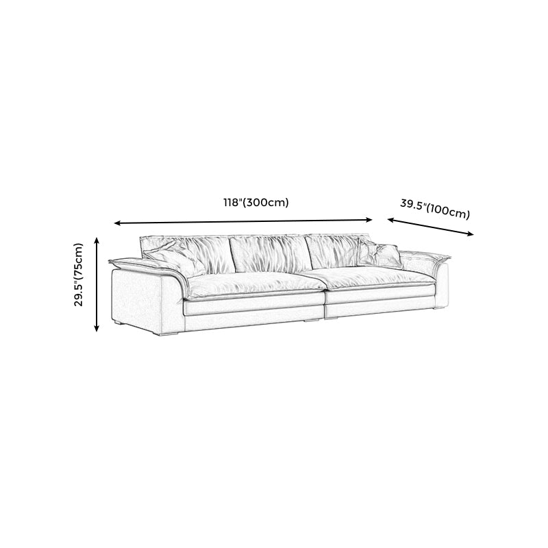 29.53" H Modern Square Arm Sofa with Multiple Cushion Seat for Living Room,Apartment