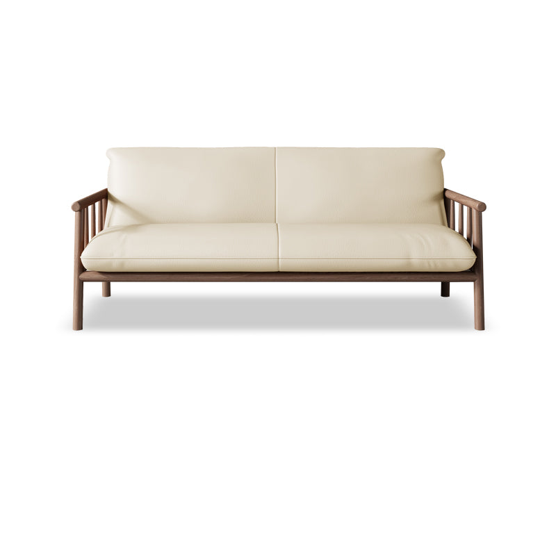 Faux Leather Modern Sofa Square Arm 29 "W  Tight Back Sofa for living room