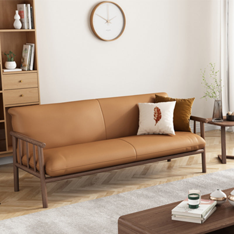 Faux Leather Modern Sofa Square Arm 29 "W  Tight Back Sofa for living room