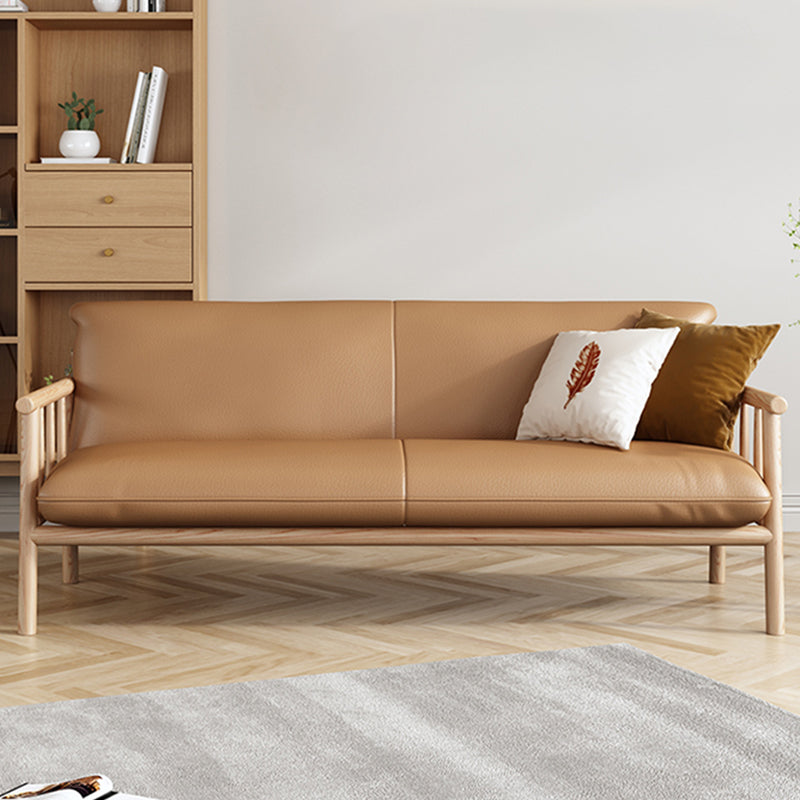 Faux Leather Modern Sofa Square Arm 29 "W  Tight Back Sofa for living room