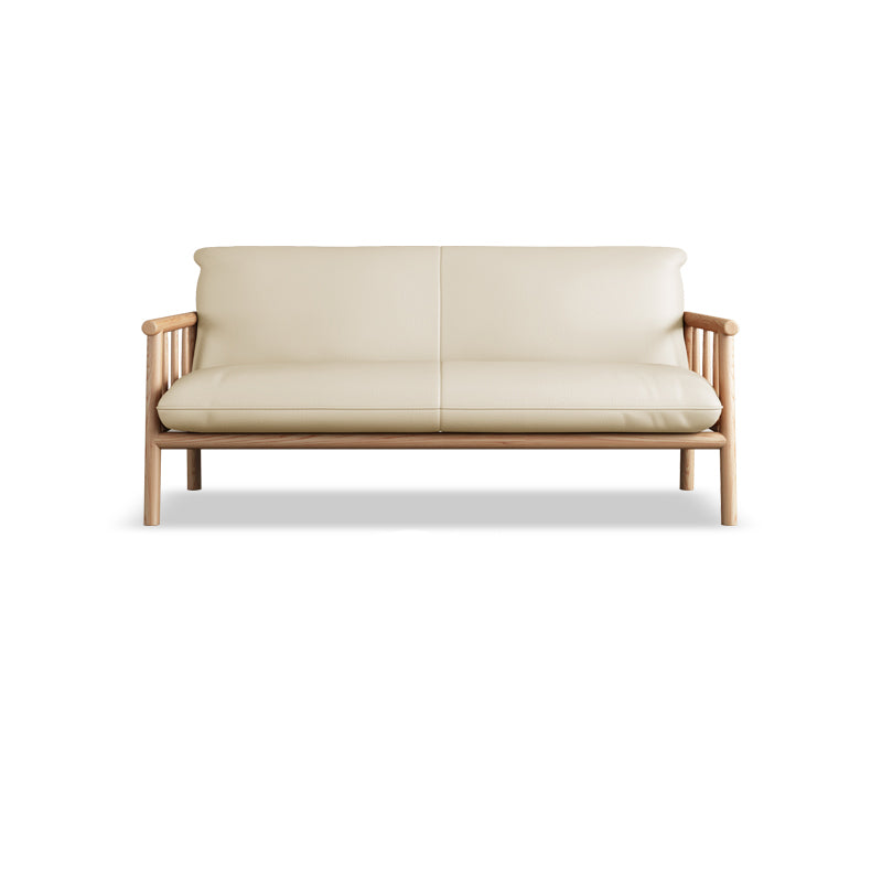 Faux Leather Modern Sofa Square Arm 29 "W  Tight Back Sofa for living room