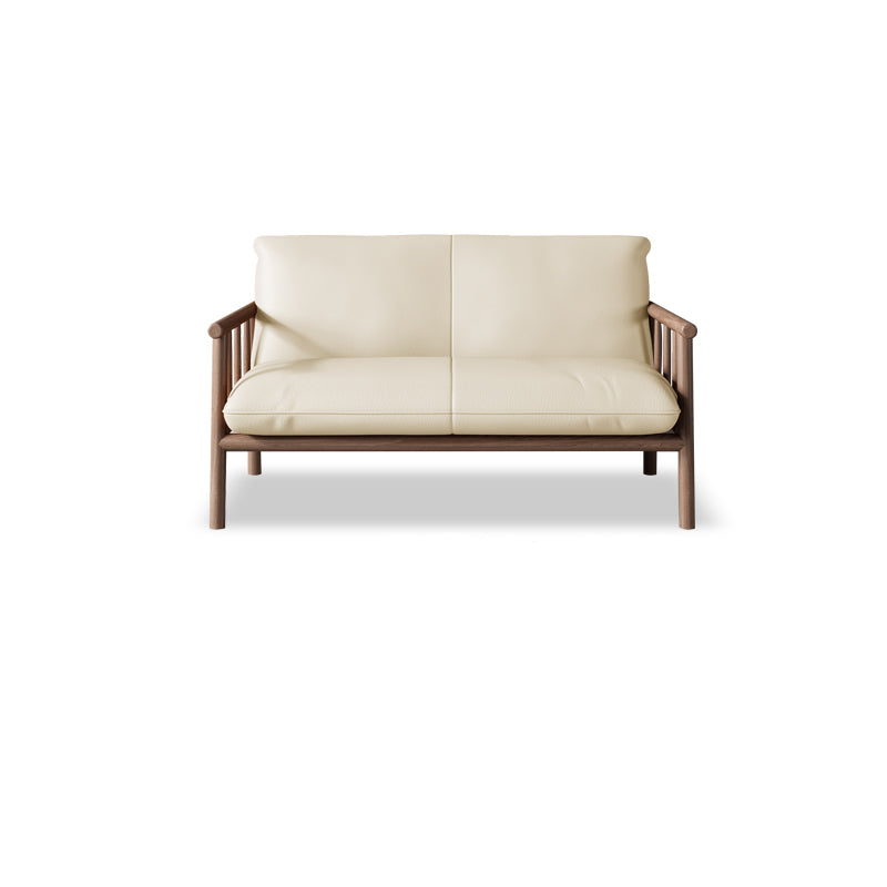 Faux Leather Modern Sofa Square Arm 29 "W  Tight Back Sofa for living room