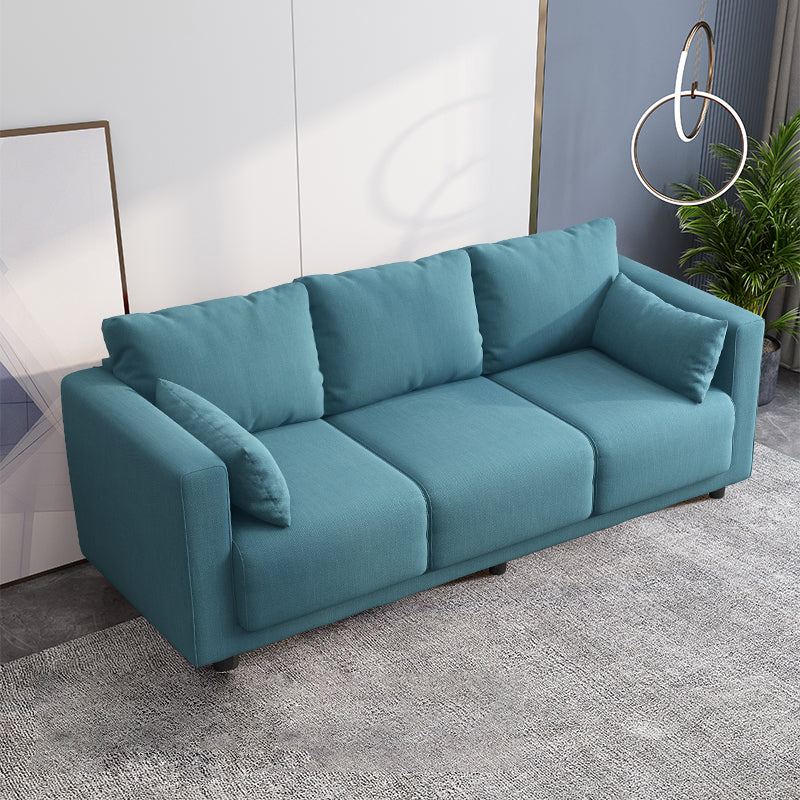 Loose Back Leinenquadratarmof Sofa mit rutschloser Wohnzimmer und Wohnung