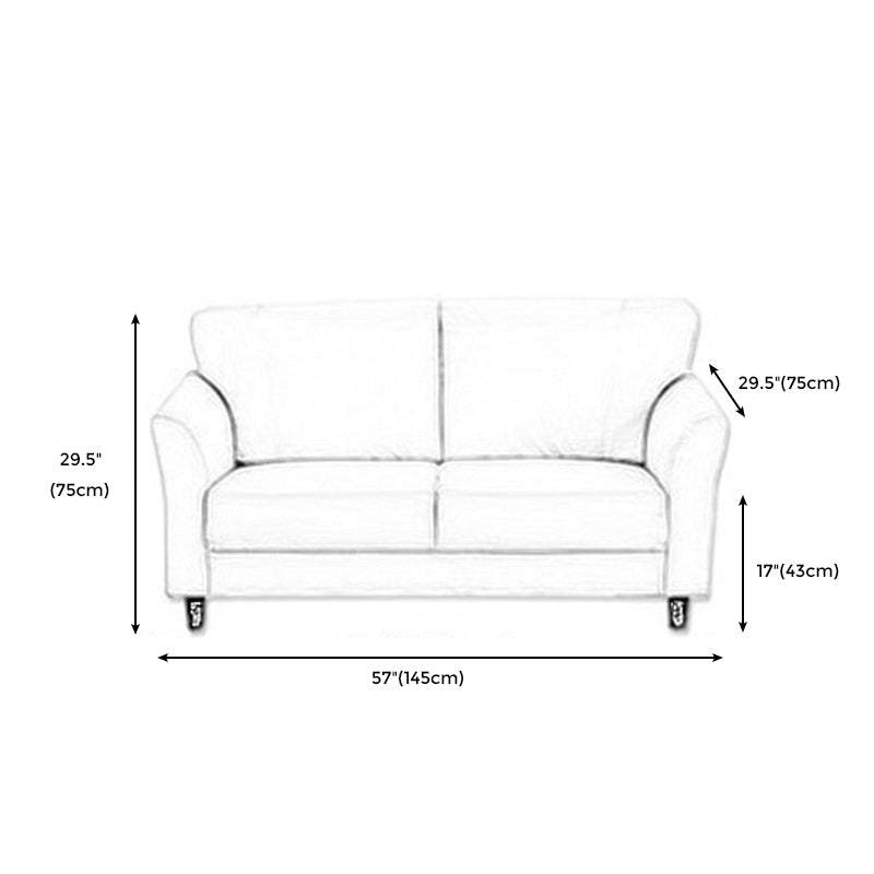 Modern Flared Arm Sofa Standard Wood Legs Sofa for Living Room