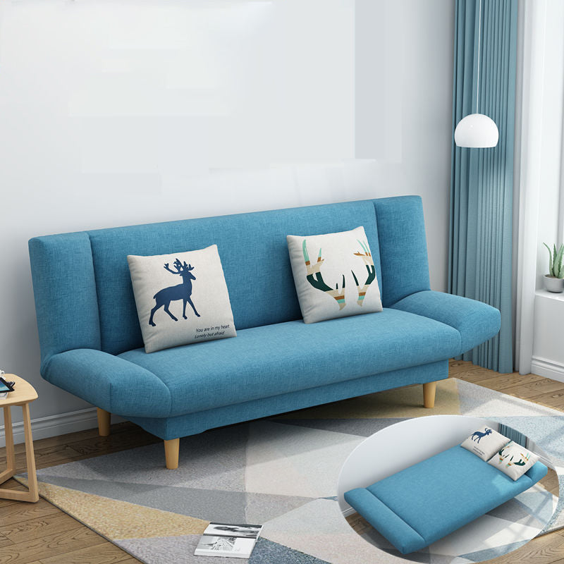 Tight Back Armless Settee Loveseat Convertible Fabric Settee
