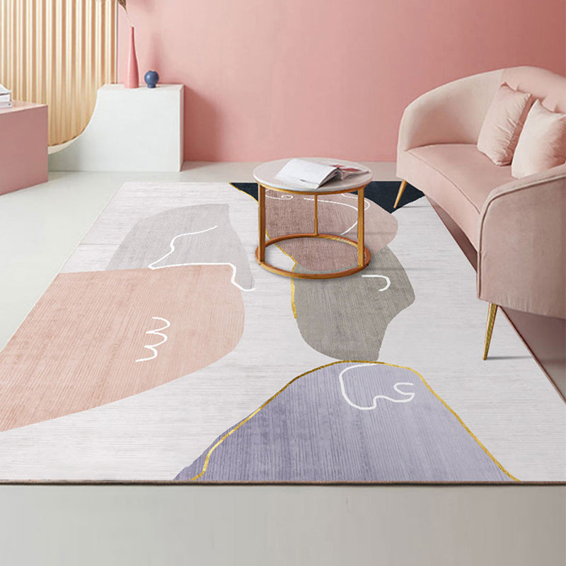 Tapis de couleur moderne gris clair tapis lavable pour le tapis lavable pour décoration intérieure