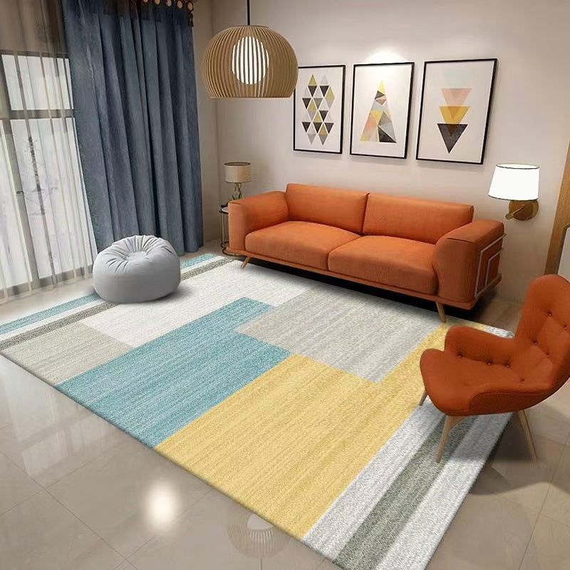 Tapis moderne moderne gris tapis de motif en polyester