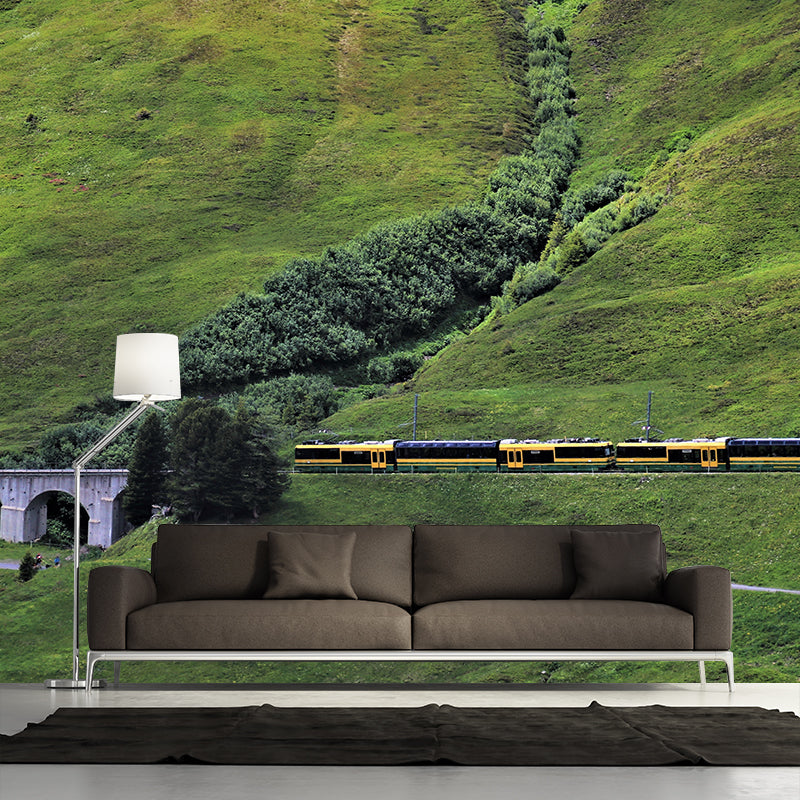 Modern Style Wall Mural Wallpaper Urban Transportation Bedroom Wall Mural