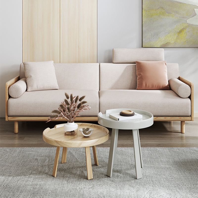 Linen  Modern Sofa 33"W P Sofa Pillow Top Arm for Living Room