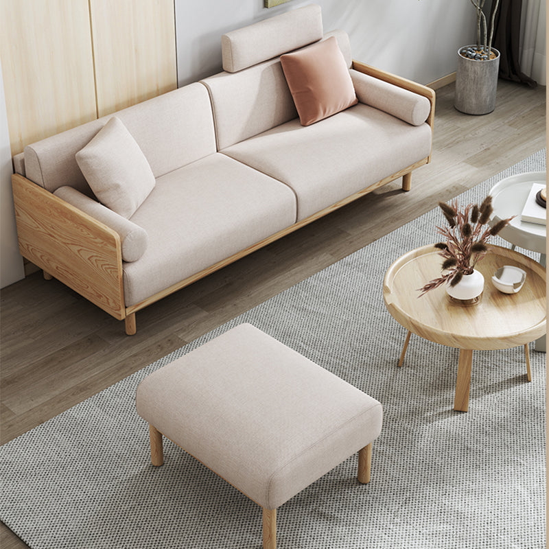Linen  Modern Sofa 33"W P Sofa Pillow Top Arm for Living Room