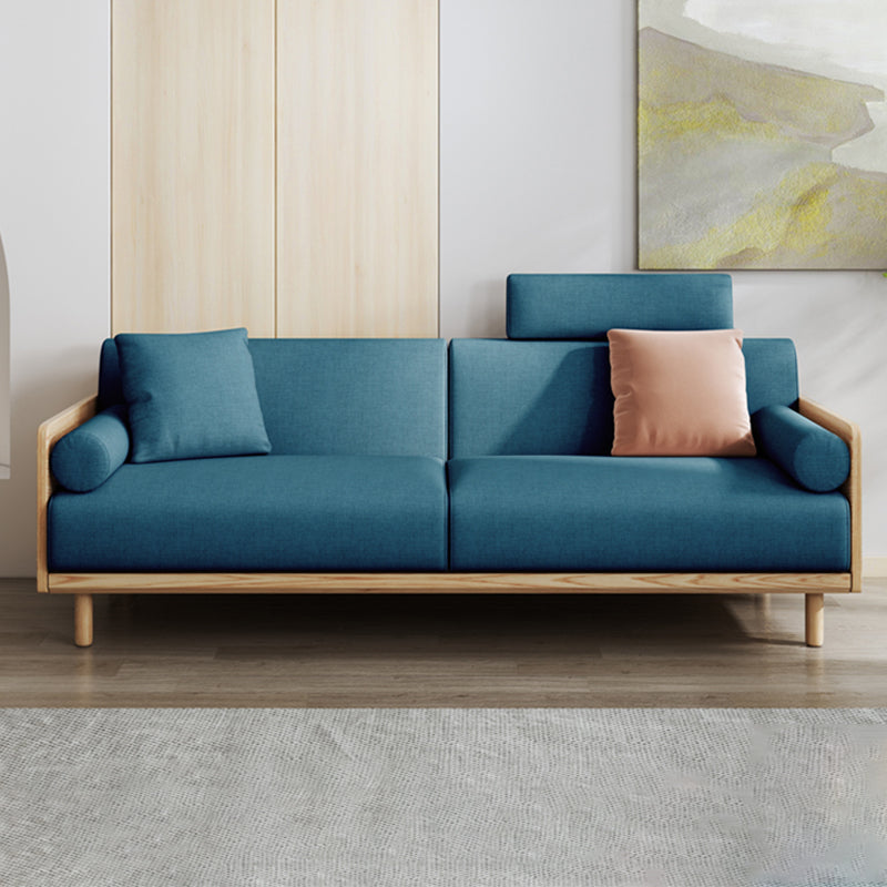 Linen  Modern Sofa 33"W P Sofa Pillow Top Arm for Living Room