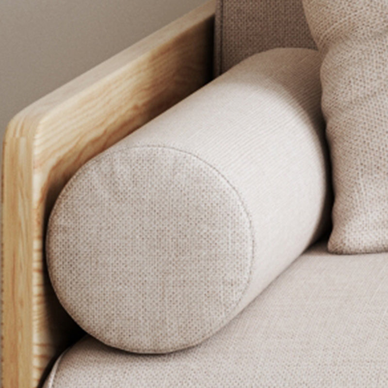 Linen  Modern Sofa 33"W P Sofa Pillow Top Arm for Living Room