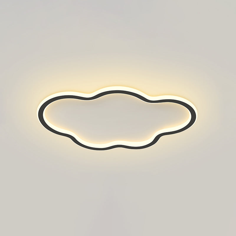 Acrylic LED Ceiling Fixture in Modern Simplicity Aluminium Cloud Flush Mount for Bedroom