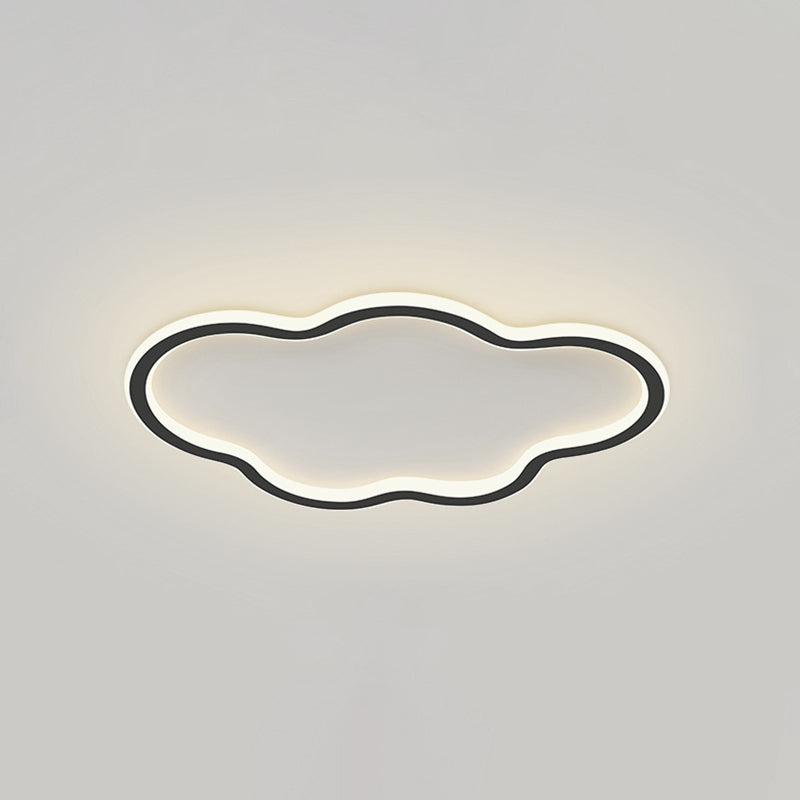 Acrylic LED Ceiling Fixture in Modern Simplicity Aluminium Cloud Flush Mount for Bedroom