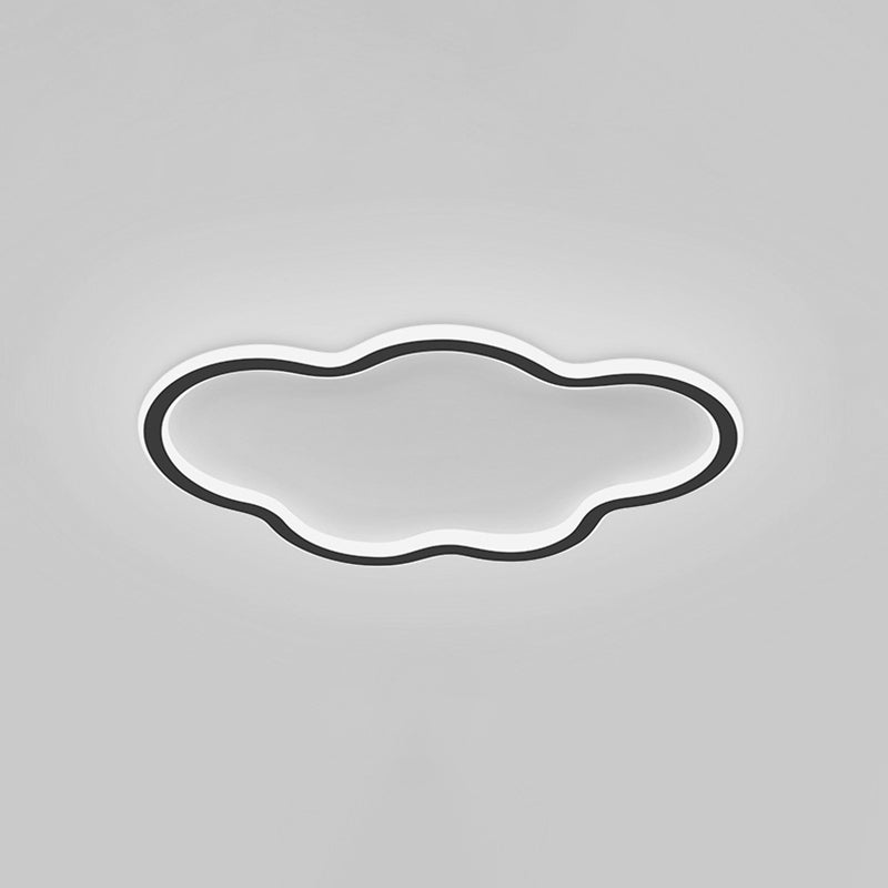 Acrylic LED Ceiling Fixture in Modern Simplicity Aluminium Cloud Flush Mount for Bedroom