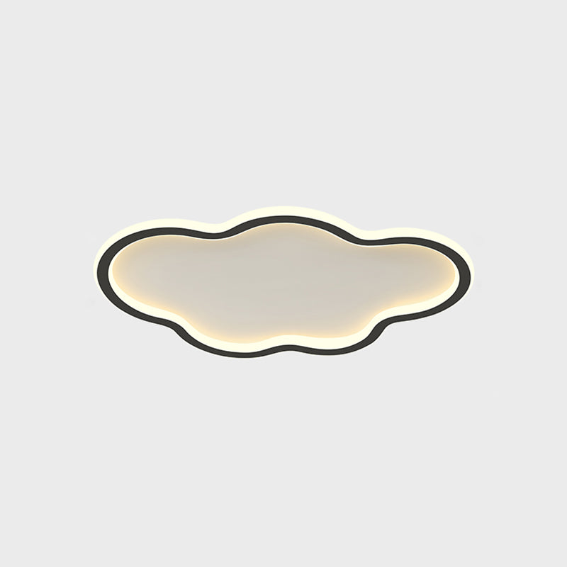 Acrylic LED Ceiling Fixture in Modern Simplicity Aluminium Cloud Flush Mount for Bedroom