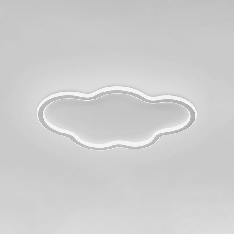 Acrylic LED Ceiling Fixture in Modern Simplicity Aluminium Cloud Flush Mount for Bedroom