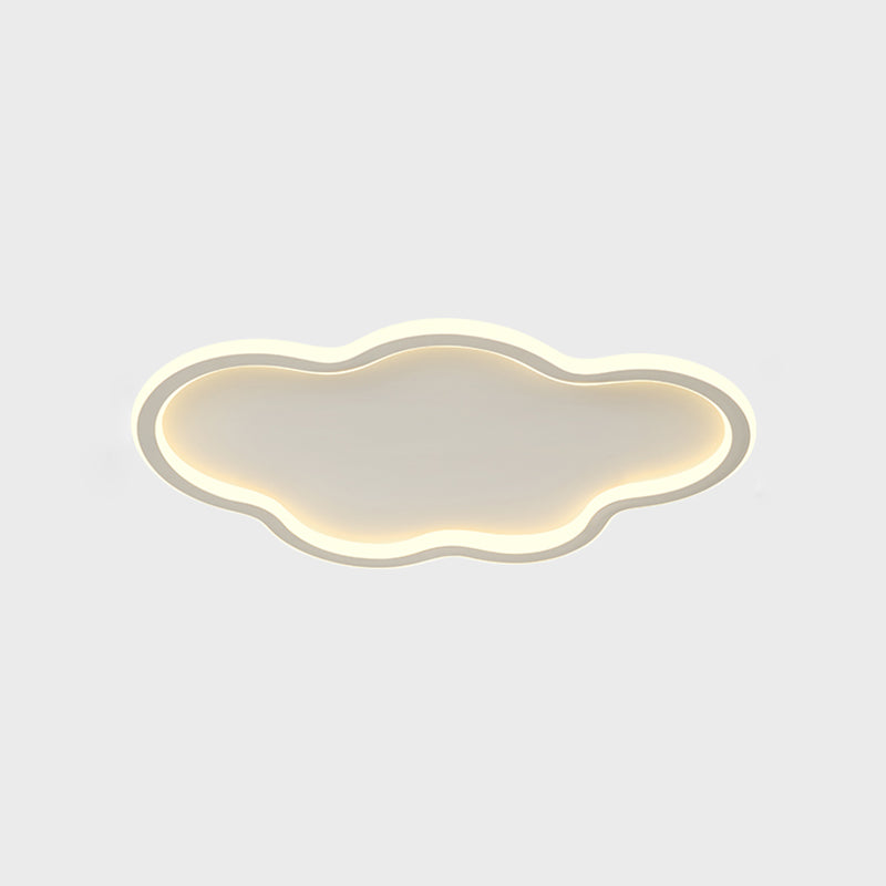 Acrylic LED Ceiling Fixture in Modern Simplicity Aluminium Cloud Flush Mount for Bedroom