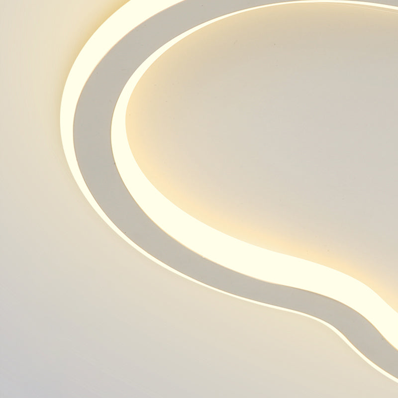 Acrylic LED Ceiling Fixture in Modern Simplicity Aluminium Cloud Flush Mount for Bedroom