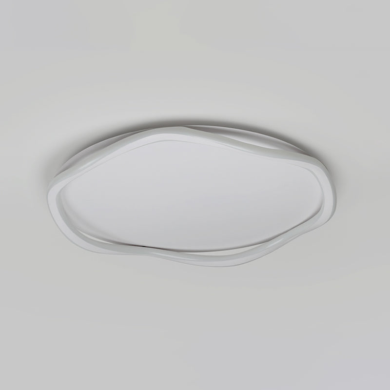 Acrylic Linear LED Flush Mount in Modern Style Lacquered Iron Ceiling Fixture for Interior Spaces