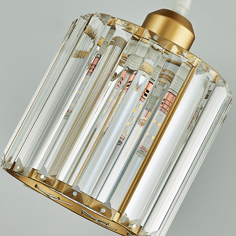 Modern Style Cylinder Island Light Fixtures Crystal 3 Light Pendant Light Fixtures