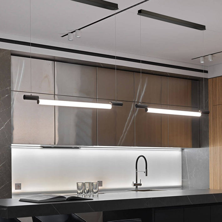 Style moderne pendentif linéaire acrylique 1 luminaire léger de l'île