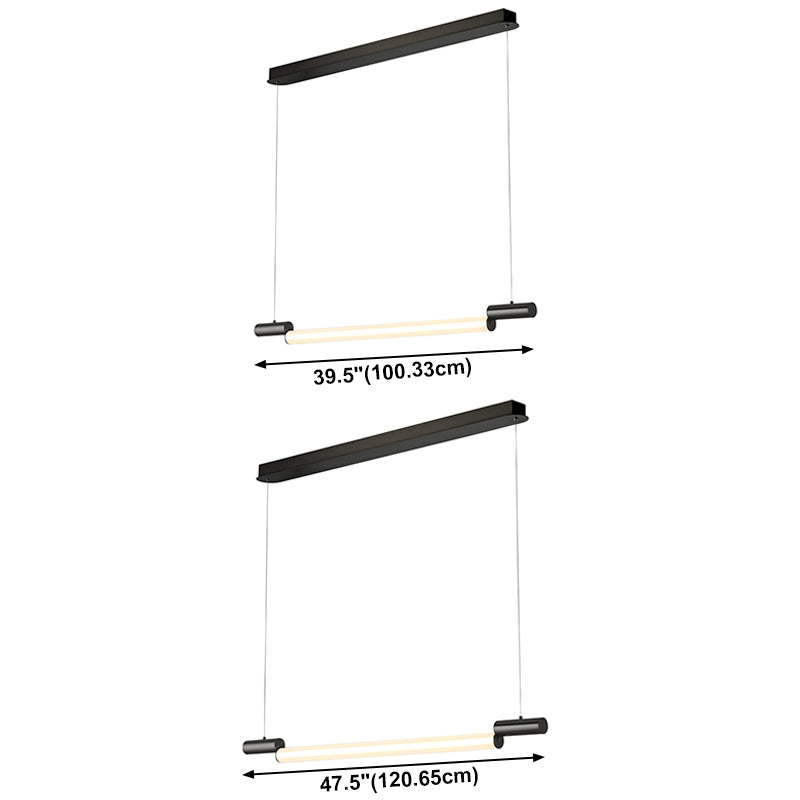 Style moderne pendentif linéaire acrylique 1 luminaire léger de l'île