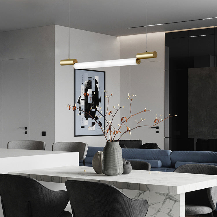 Style moderne pendentif linéaire acrylique 1 luminaire léger de l'île