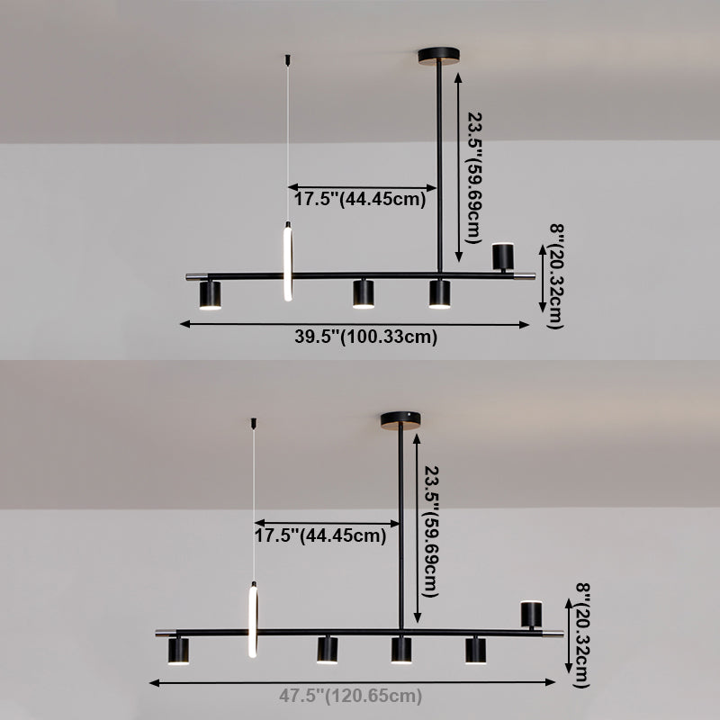 Luces colgantes contemporáneos Geometry Island Lights Metal para la isla de cocina