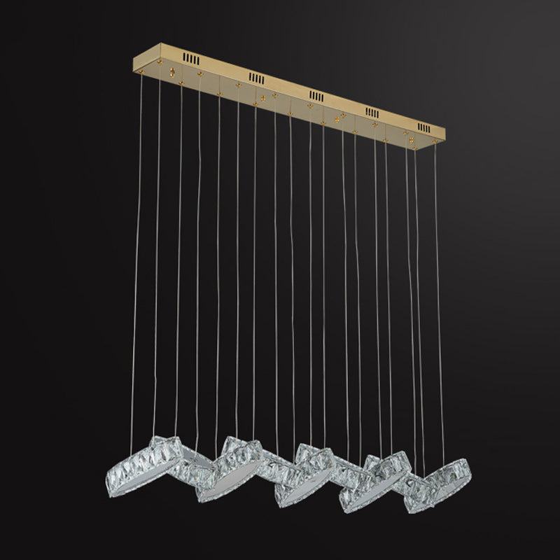 Luces colgantes contemporáneos accesorios de colgantes lineales Cristal para la isla de cocina