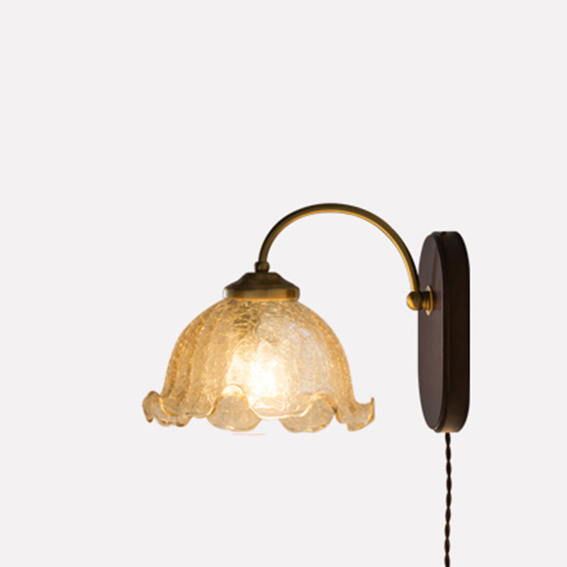 Moderne Stil Kuppelleuchte Leuchten Holz 1 Lichtwandmontierte Beleuchtung