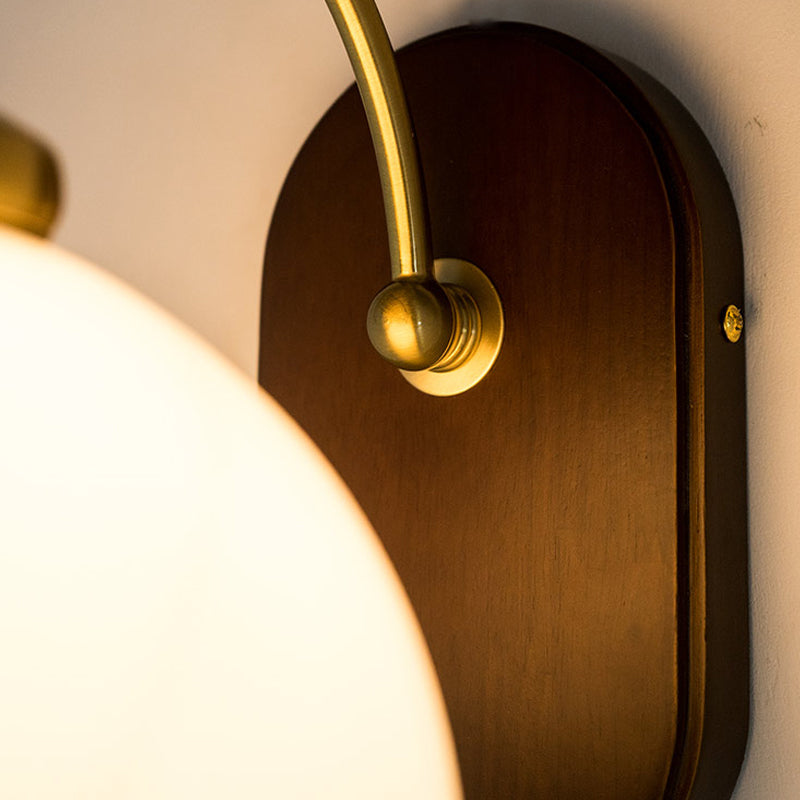 Lámparas de doma de estilo moderno lámparas de madera 1 iluminación de pared ligera montada en la pared