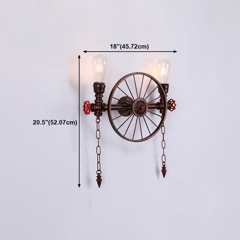 Industrial Metall Wandleuchte Wasserrohr Multi -Licht Wandleuchte für Café