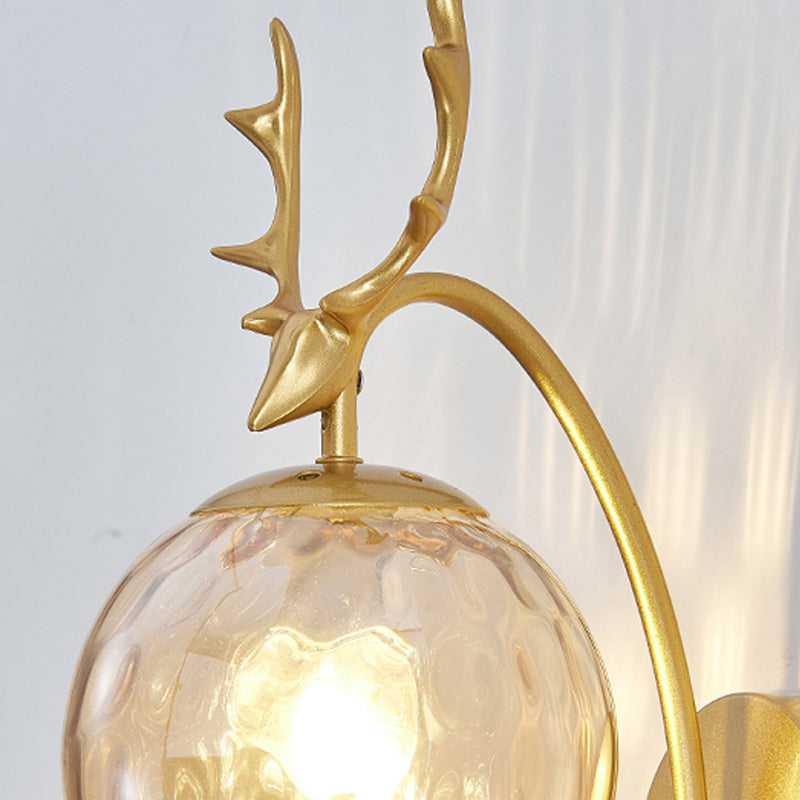 1 Light Spherical Wall Sconce Modern Style Glass Wall Lighting for Living Room