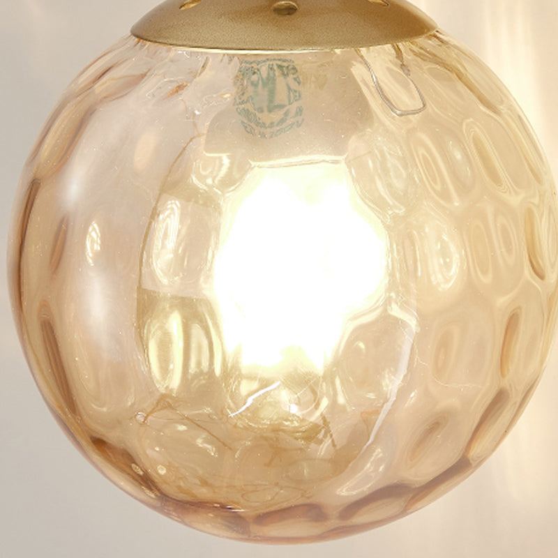 1 Light Spherical Wall Sconce Modern Style Glass Wall Lighting for Bedroom