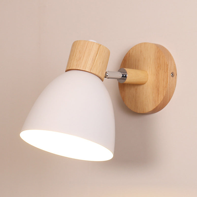 1 Light Wall Sconce Modern Macaron Style Metal Wall Lighting for Bedroom