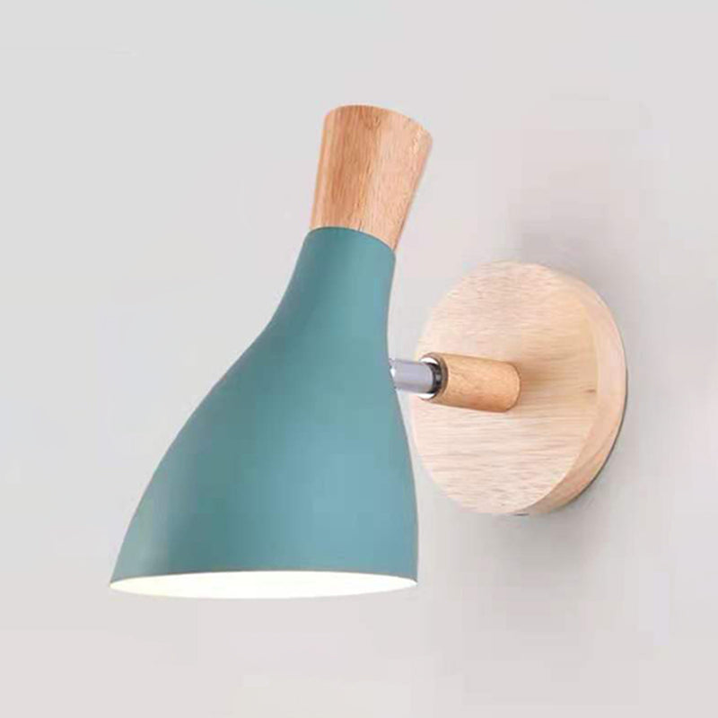 1 Light Wall Sconce Modern Macaron Style Metal Wall Lighting for Bedroom