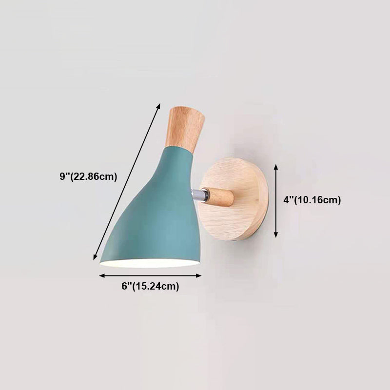 1 Light Wall Sconce Modern Macaron Style Metal Wall Lighting for Bedroom