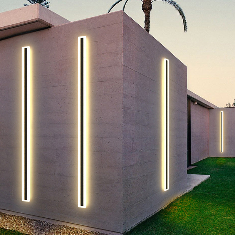 Linear Shape Wall Lighting Modern Style Metal 1 Light Sconce Lamp for Outdoor