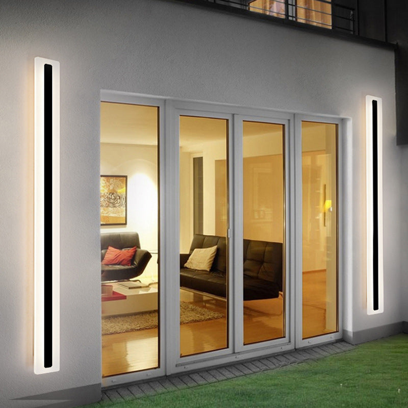 Linear Shape Wall Lighting Modern Style Metal 1 Light Sconce Lamp for Outdoor