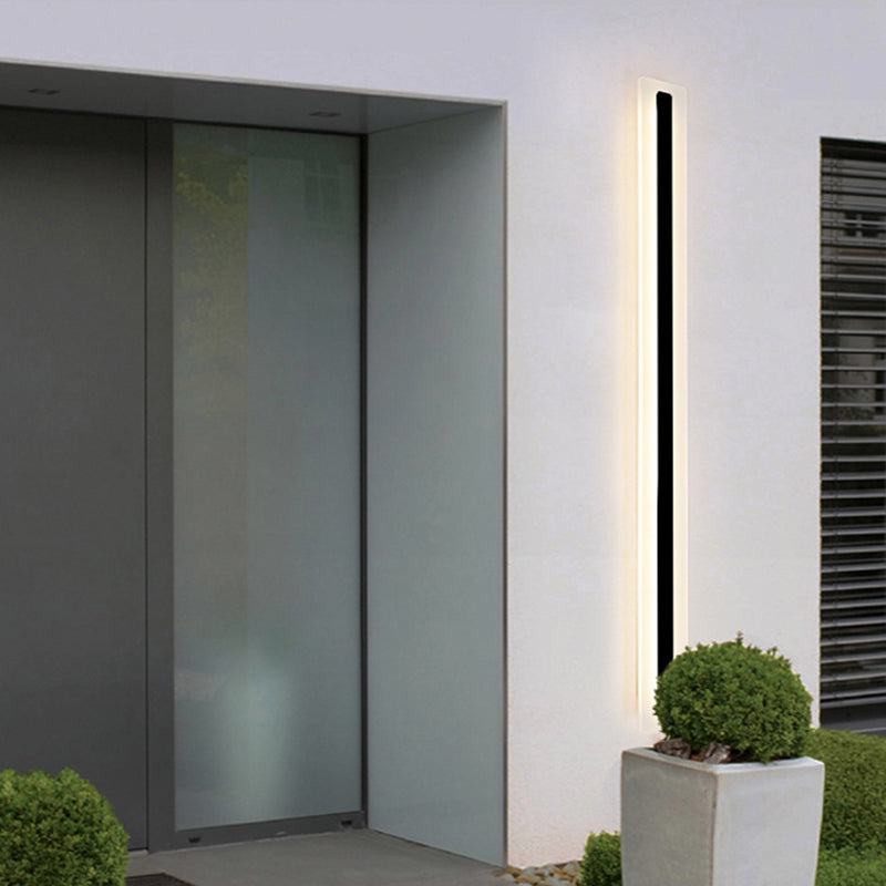 Linear Shape Wall Lighting Modern Style Metal 1 Light Sconce Lamp for Outdoor