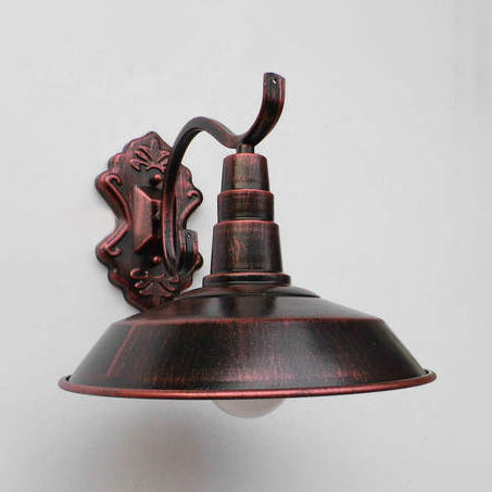 1 Glühbirne Scheunenleuchte Bauernhausstil Kupfer-/Rost -Schmiedeeisenwandlampe für Korridor