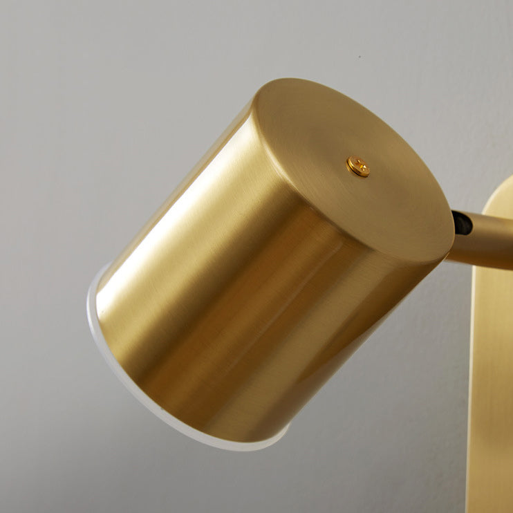 Brass Geometric Wall Lamp Postmodern Metal Sconce Light for Bedroom