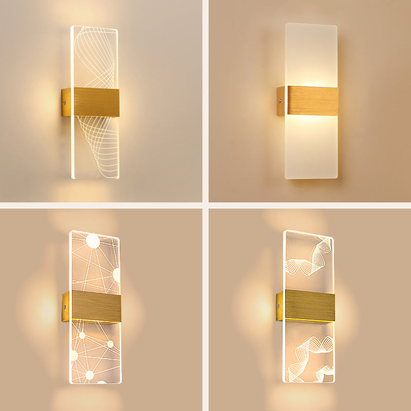 Acrylic Wall Light Fixture Modern Style Wall Light Sconce for Living Room