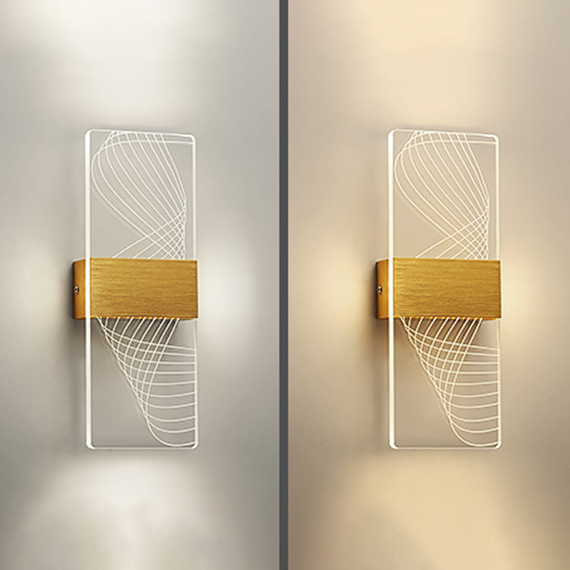 Acrylic Wall Light Fixture Modern Style Wall Light Sconce for Living Room