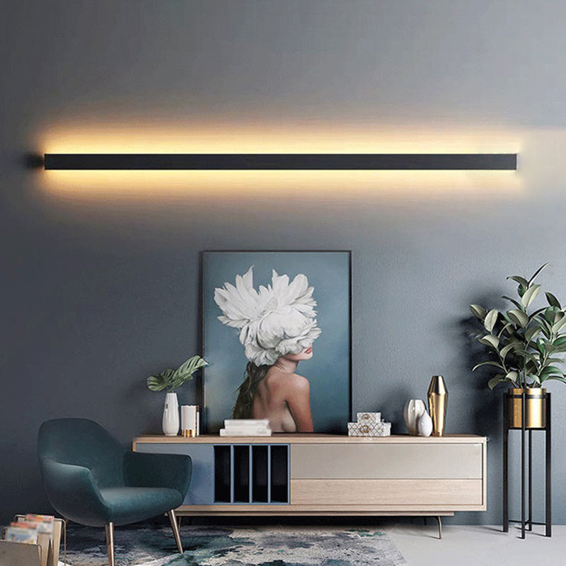 Metal Strip Wall Light Modern Linear Wall Light Sconce for Bedroom